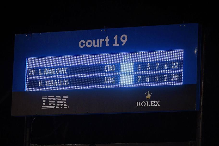 L&#39;incredibile punteggio del match vinto da Karlovic su Zeballos: 84 game, un record per gli Australian Open
